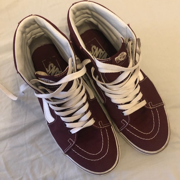 Burgundy Vans Skate High Tops - Picture 3 of 5